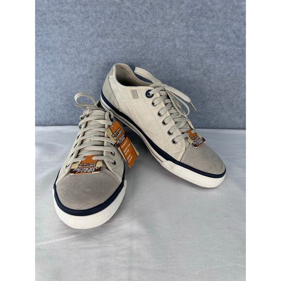 Sketchers Men's sz 11 Relaxed Fit Memory Foam NWT Neutral Canvas Suede Sneaker - Picture 1 of 9